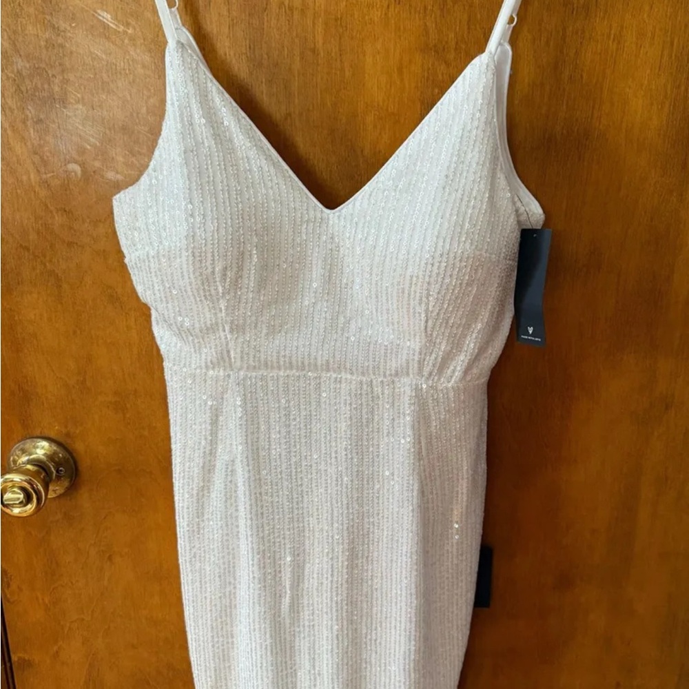 Lulu's White Sequin Dress